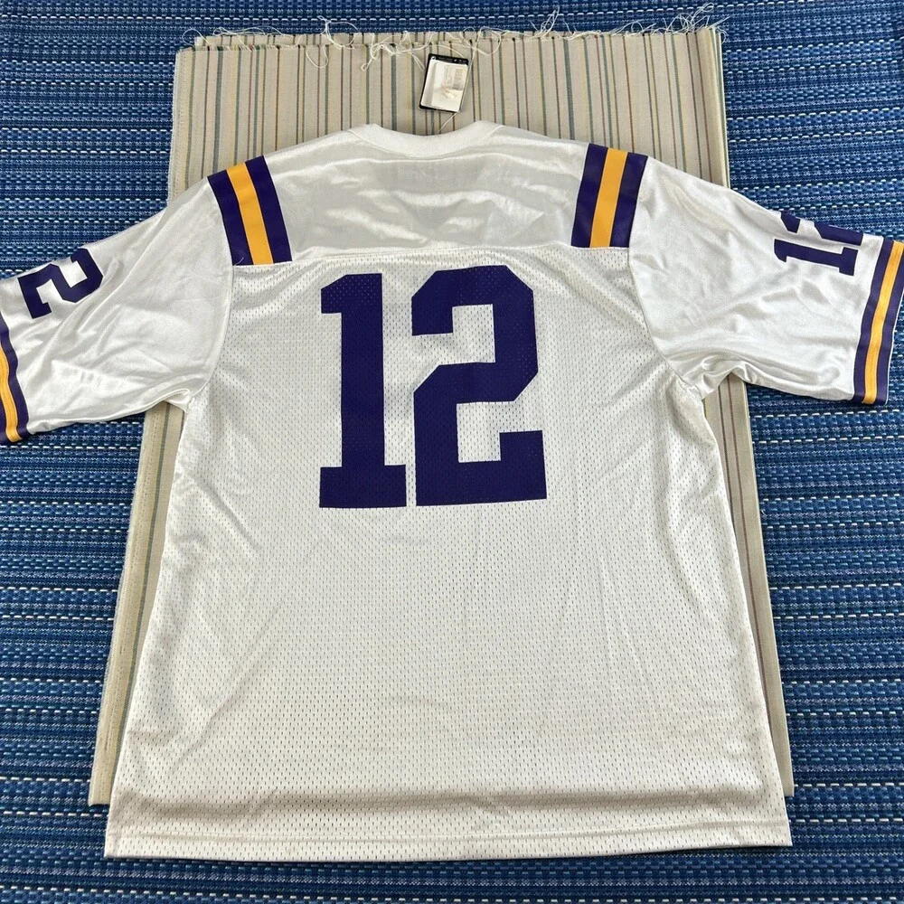 NEW LSU Nike Football Jersey Mens XL White NOS 2011 BCS Bowl 2012 Champion #8394